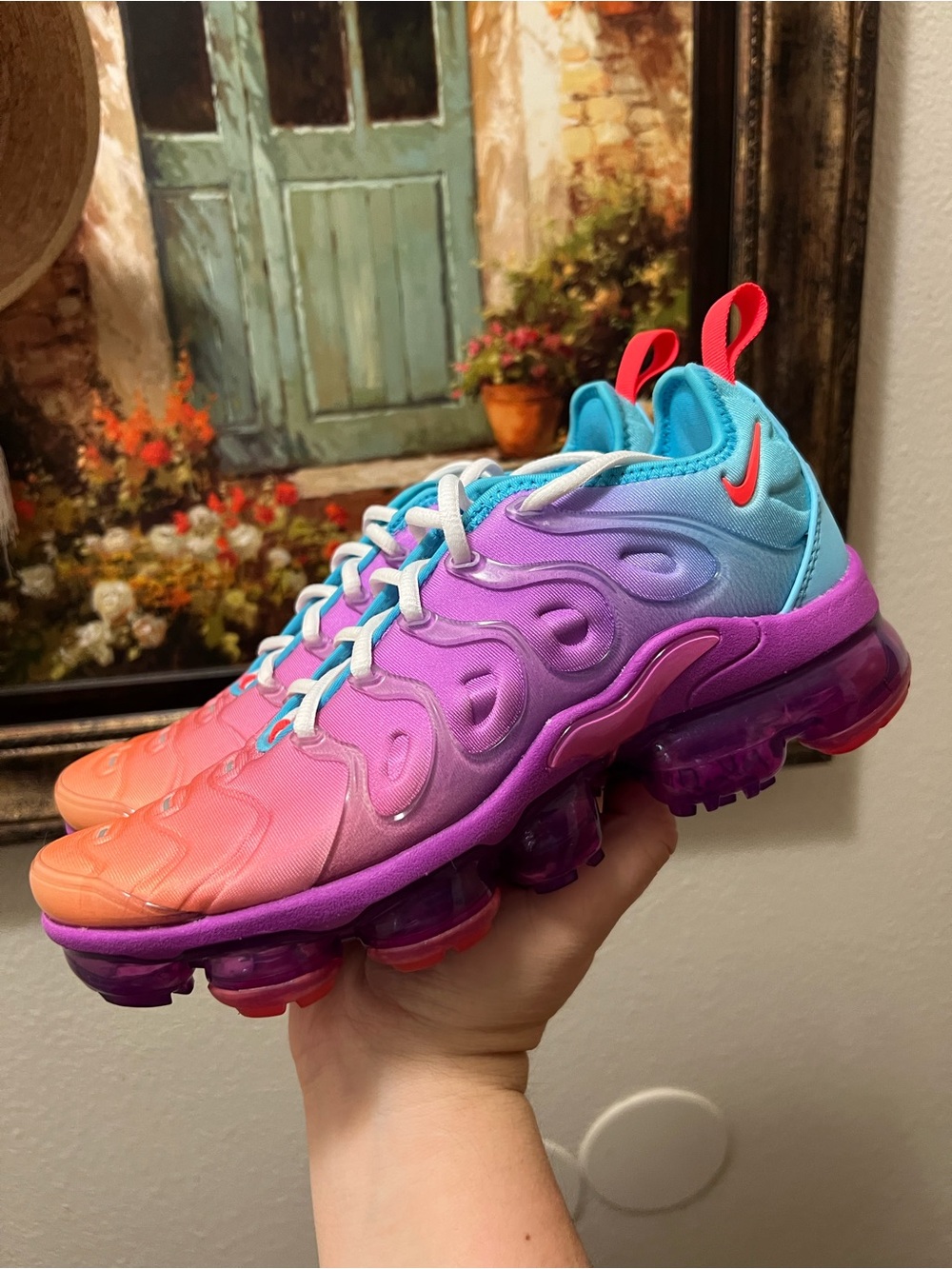 Nike Air VaporMax Plus Fuchsia Dream Bright Crimson Gradient (Women's) sneakers